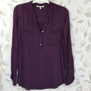 Black Rainn Purple Womens Blouse L
